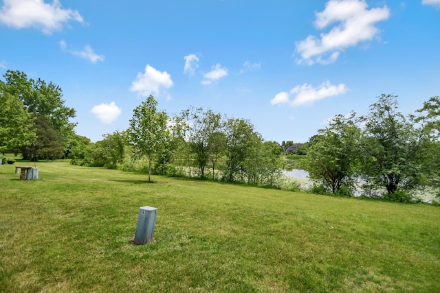 27W415 Providence Ln Unit 103, Winfield, IL 60190 - view of grassy yard featuring a water view