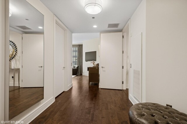 401 N Wabash Ave Unit 44F, Chicago, IL 60611 - hall with wood finished floors and recessed lighting