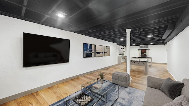 2333 Catherine St, Northbrook, IL 60062 - living area with wood finished floors and baseboards