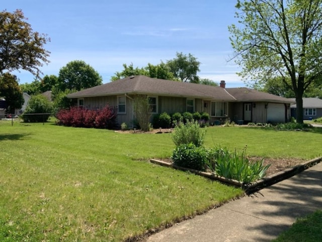 1412 Timberline Dr, Joliet, IL 60431 - ranch-style house with a garage and a front yard