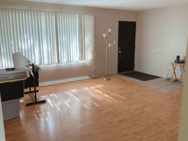 1412 Timberline Dr, Joliet, IL 60431 - foyer entrance featuring wood finished floors and baseboards