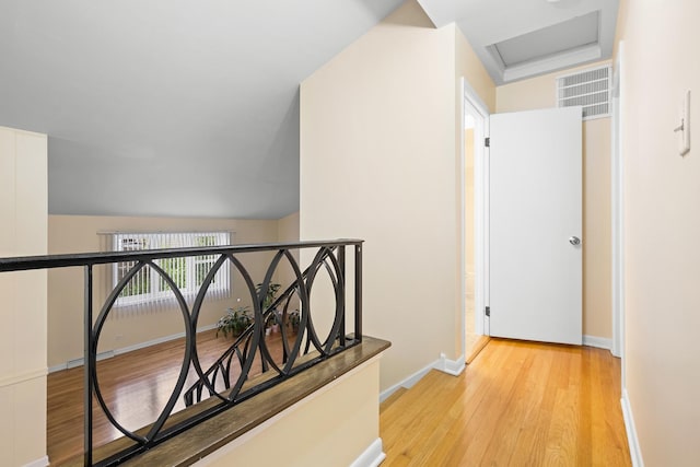 535 Glenshire Rd, Glenview, IL 60025 - hall featuring light wood finished floors and attic access