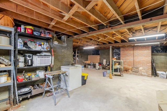 879 2300th Ave, Chestnut, IL 62518 - unfinished basement featuring fridge