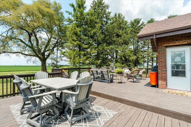 879 2300th Ave, Chestnut, IL 62518 - deck with outdoor dining space