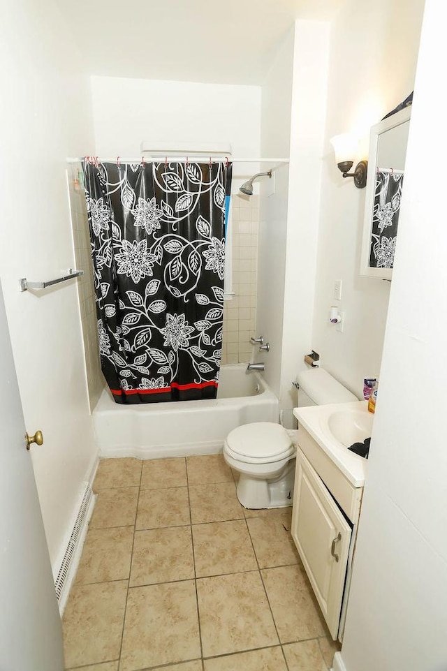 12400-02 S Green St, Calumet Park, IL 60827 - full bathroom with vanity, shower / tub combo, and tile patterned floors