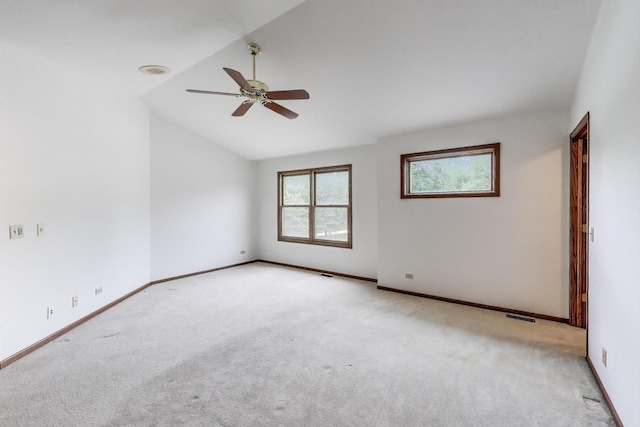 705 Wood Creek Dr, Antioch, IL 60002 - spare room with carpet, ceiling fan, and lofted ceiling