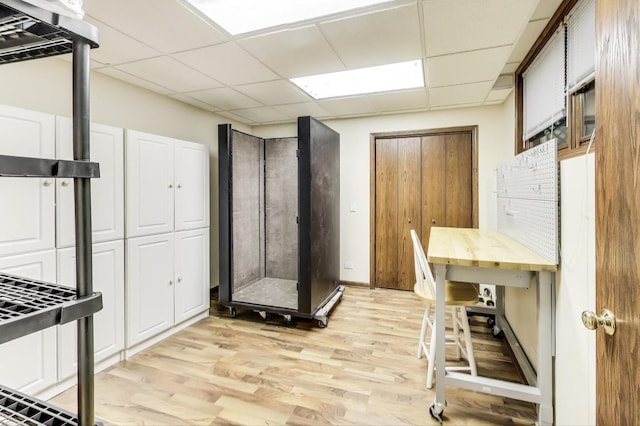 705 Wood Creek Dr, Antioch, IL 60002 - bathroom with wood finished floors and a paneled ceiling