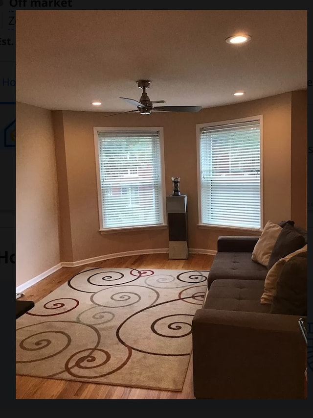 4629 S Langley Ave, Chicago, IL 60653 - living room with light wood finished floors, a ceiling fan, and recessed lighting
