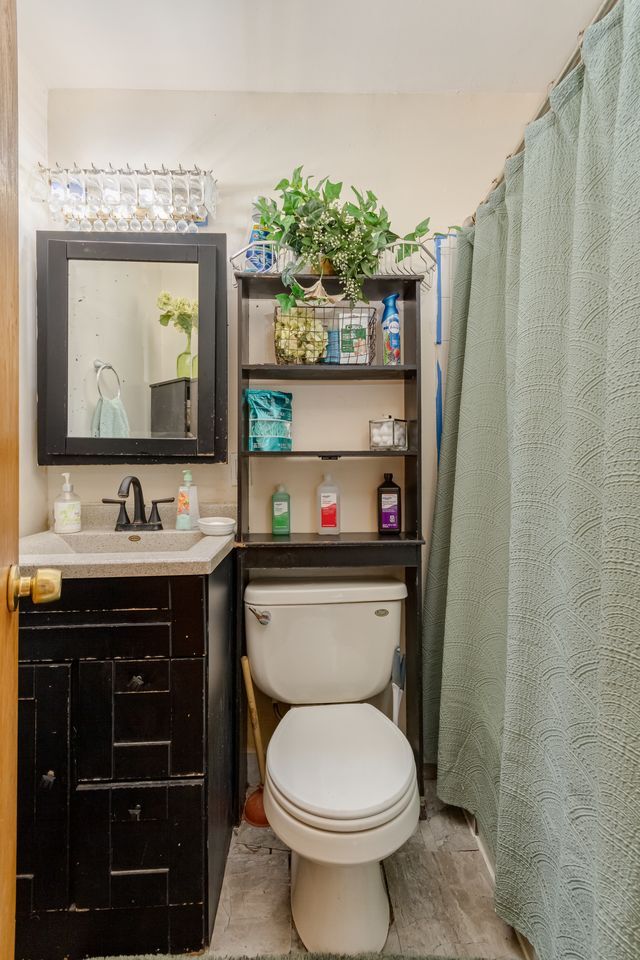337 E Clark St, Glenwood, IL 60425 - bathroom with vanity and toilet