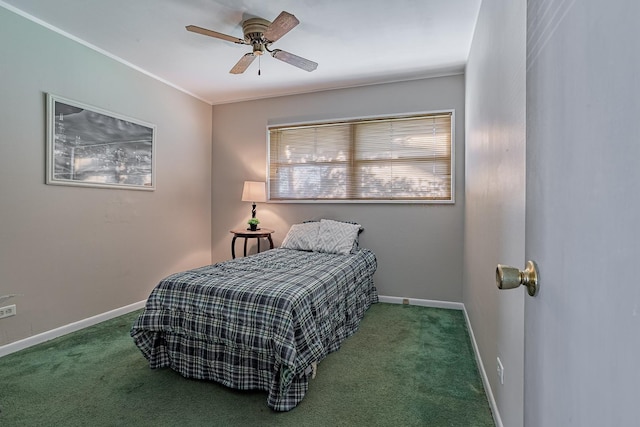 57 Forest Ln, Elk Grove Village, IL 60007 - carpeted bedroom featuring baseboards and ceiling fan