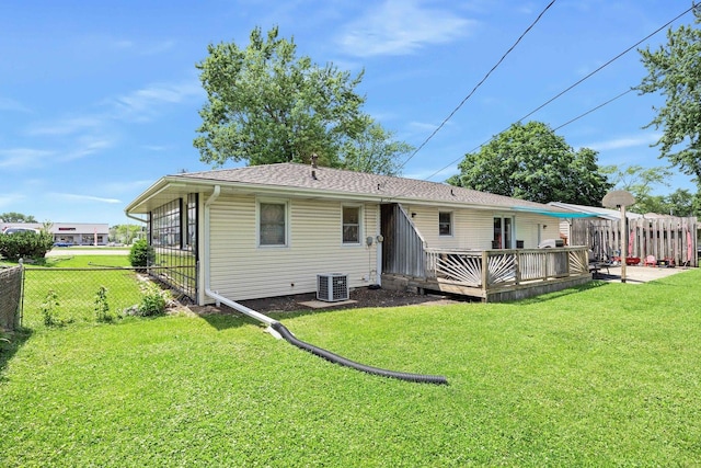 1110 N Main St, Normal, IL 61761 - back of house with a deck and a shingled roof