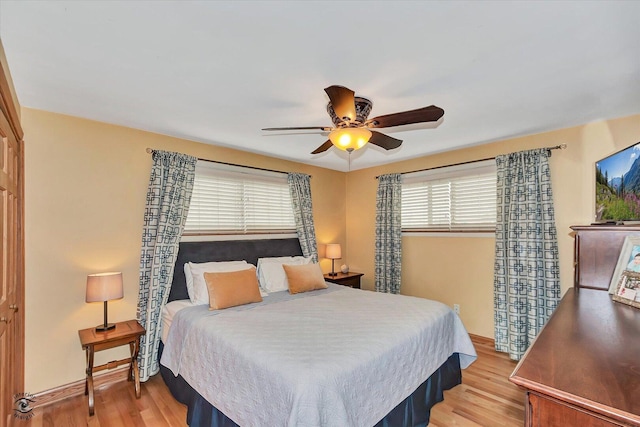 4839 Lamb Dr, Oak Lawn, IL 60453 - bedroom with light wood-style floors and ceiling fan