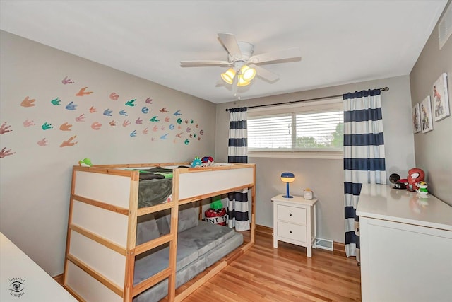 4839 Lamb Dr, Oak Lawn, IL 60453 - bedroom with light wood-type flooring and ceiling fan