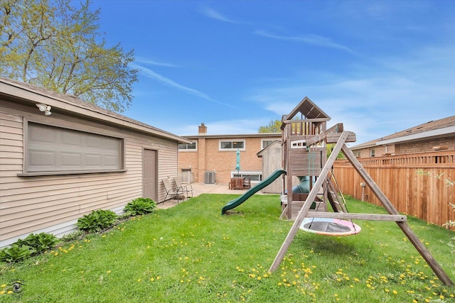 4839 Lamb Dr, Oak Lawn, IL 60453 - view of yard featuring a playground and a patio