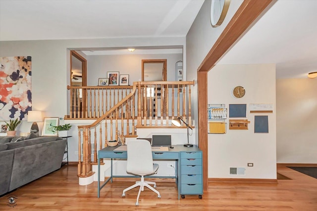 4839 Lamb Dr, Oak Lawn, IL 60453 - office area featuring wood finished floors and baseboards