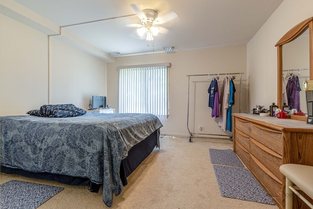 945 E Kenilworth Ave Unit 120, Palatine, IL 60074 - bedroom with light carpet and a ceiling fan