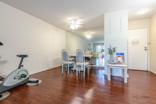 945 E Kenilworth Ave Unit 120, Palatine, IL 60074 - dining space featuring wood finished floors and a ceiling fan