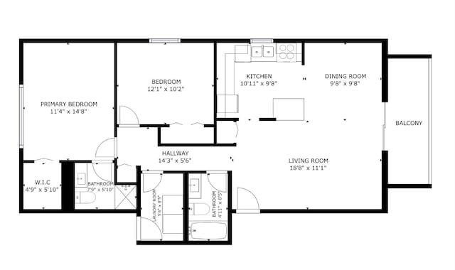 1215 Chalet Rd Unit 200, Naperville, IL 60563 - view of room layout
