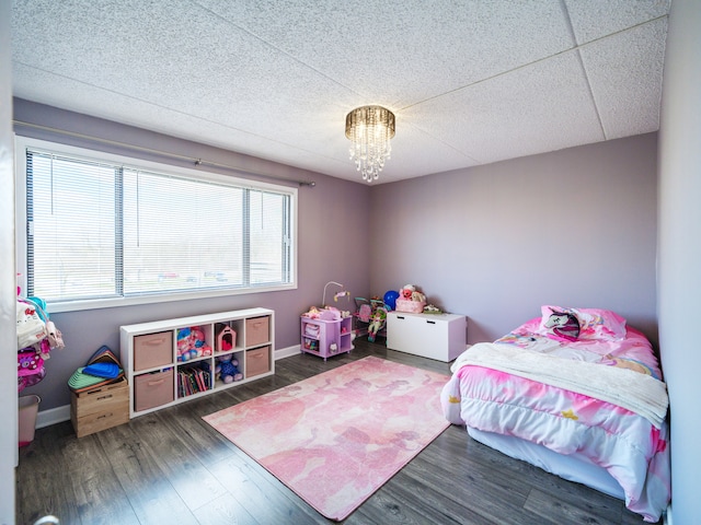 1215 Chalet Rd Unit 200, Naperville, IL 60563 - bedroom with wood finished floors and a chandelier