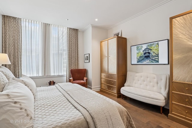 435 N Michigan Ave Unit 1203, Chicago, IL 60611 - bedroom featuring wood finished floors and crown molding