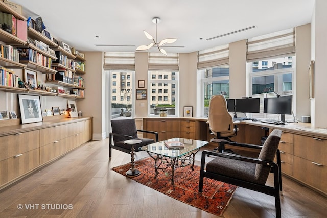 435 N Michigan Ave Unit 1203, Chicago, IL 60611 - office area with light wood finished floors