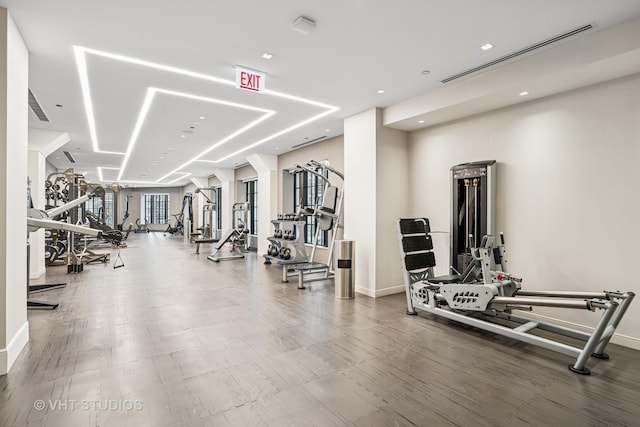 435 N Michigan Ave Unit 1203, Chicago, IL 60611 - exercise room featuring recessed lighting