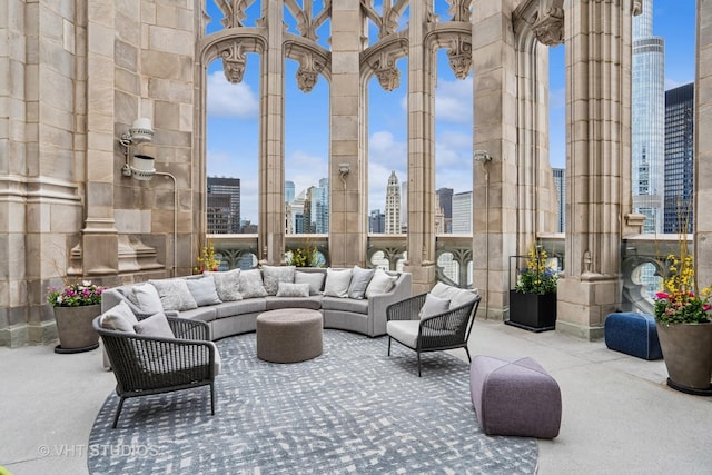 435 N Michigan Ave Unit 1203, Chicago, IL 60611 - view of patio with an outdoor hangout area and a skyline view