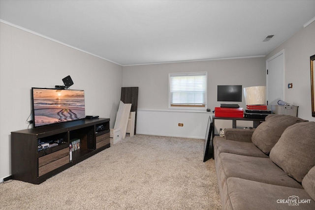 1920 Heather Ln, Joliet, IL 60431 - living area featuring carpet and crown molding