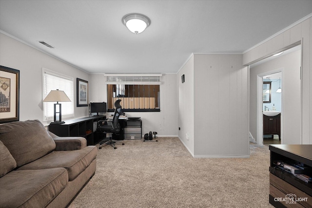 1920 Heather Ln, Joliet, IL 60431 - office with ornamental molding and carpet