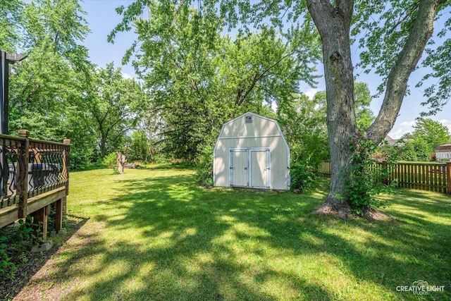 1920 Heather Ln, Joliet, IL 60431 - view of yard featuring a storage unit and a deck