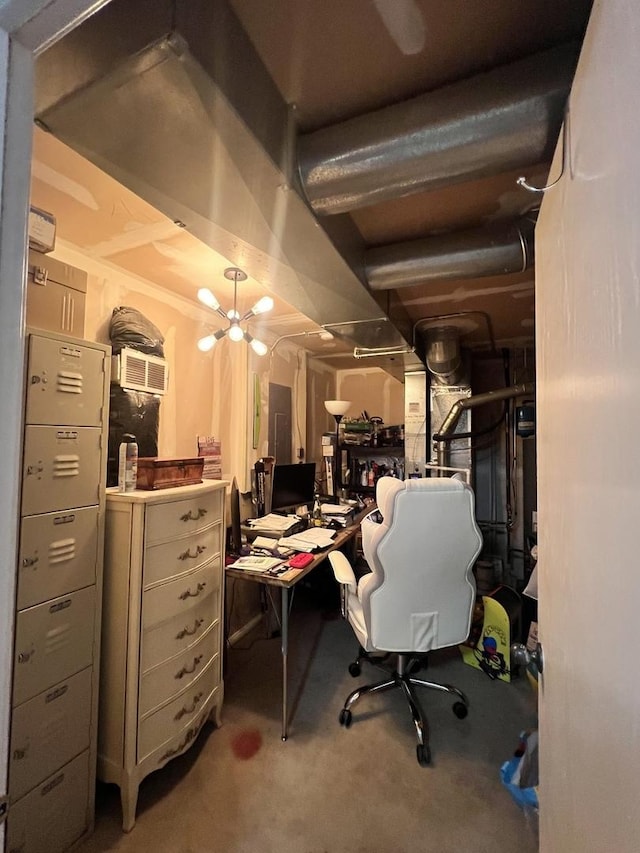 office with carpet floors