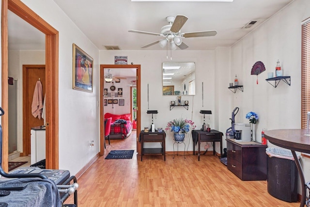 626 E 90th St, Chicago, IL 60619 - entrance foyer featuring ceiling fan and light wood-type flooring