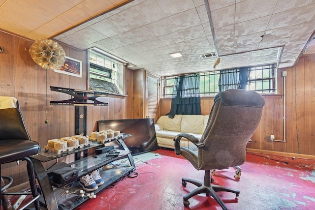 626 E 90th St, Chicago, IL 60619 - living area featuring wood walls