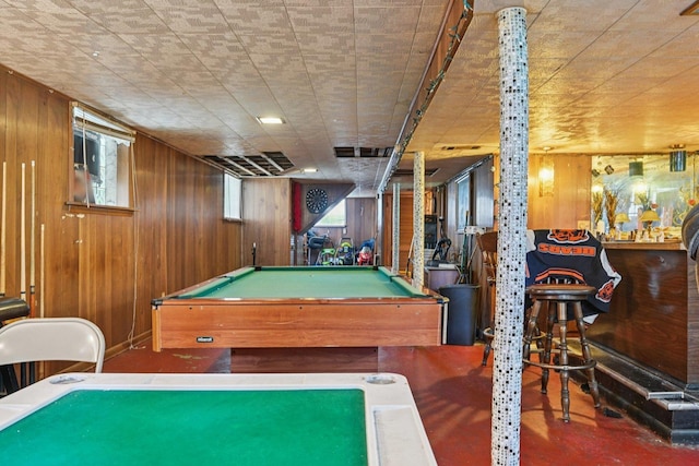 626 E 90th St, Chicago, IL 60619 - game room featuring billiards and wooden walls