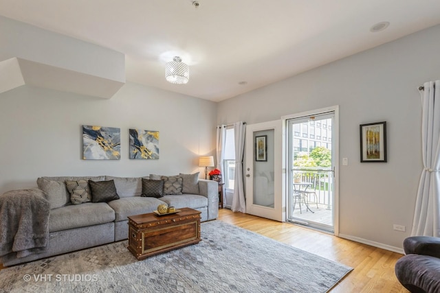 49 W 15th St Unit D, Chicago, IL 60605 - living room with light wood finished floors and baseboards