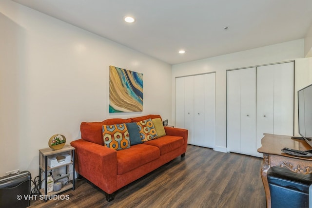 49 W 15th St Unit D, Chicago, IL 60605 - living room with wood finished floors and recessed lighting