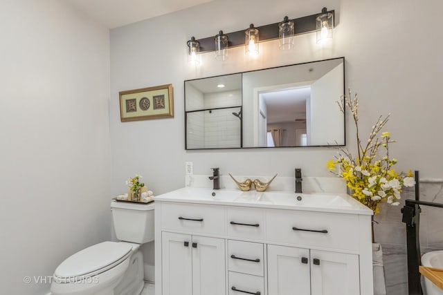 49 W 15th St Unit D, Chicago, IL 60605 - bathroom with double vanity and tiled shower