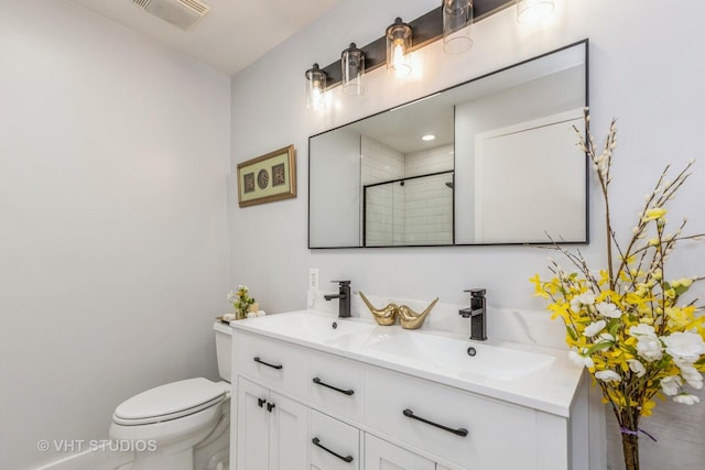 49 W 15th St Unit D, Chicago, IL 60605 - bathroom with double vanity and a tile shower