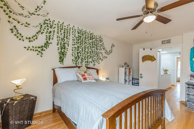 49 W 15th St Unit D, Chicago, IL 60605 - bedroom with wood finished floors, lofted ceiling, and ceiling fan