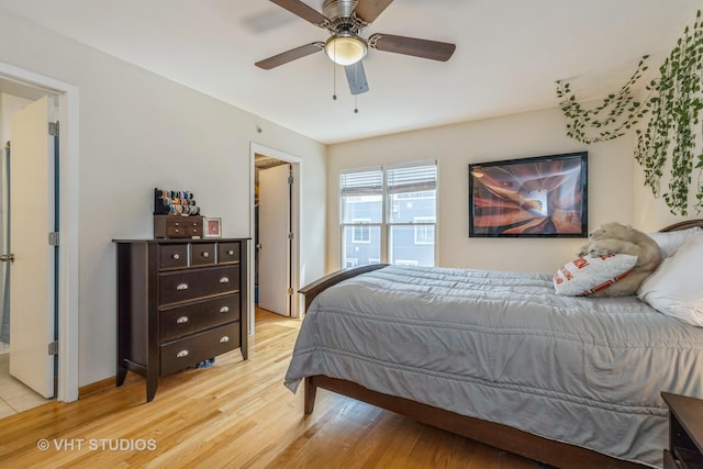 49 W 15th St Unit D, Chicago, IL 60605 - bedroom featuring light wood finished floors and ceiling fan