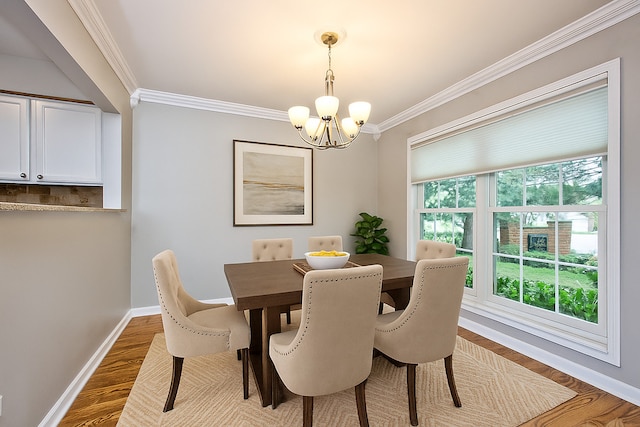 2015 N Silver Lake Rd Unit 1, Arlington Heights, IL 60004 - dining space with a chandelier, ornamental molding, and wood finished floors