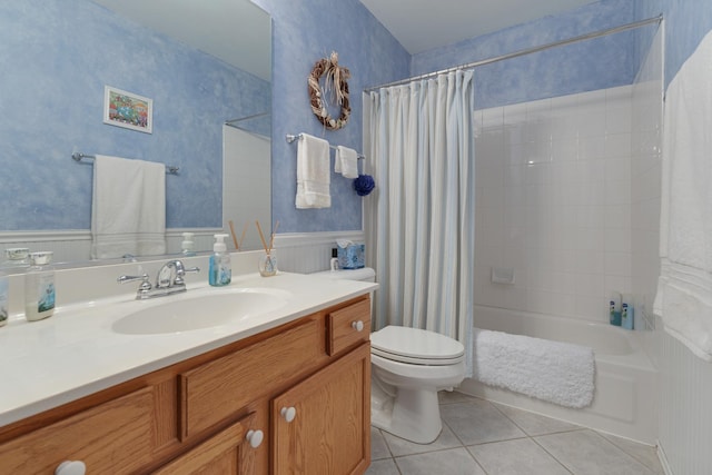 910 Angle Tarn Dr, West Dundee, IL 60118 - full bathroom featuring tile patterned flooring, vanity, and shower / bath combo