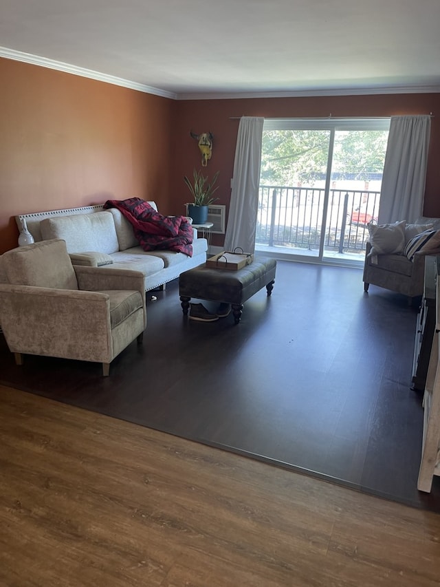 100 W Park Circle Dr Unit 2I, Wheaton, IL 60187 - living room with wood finished floors and crown molding