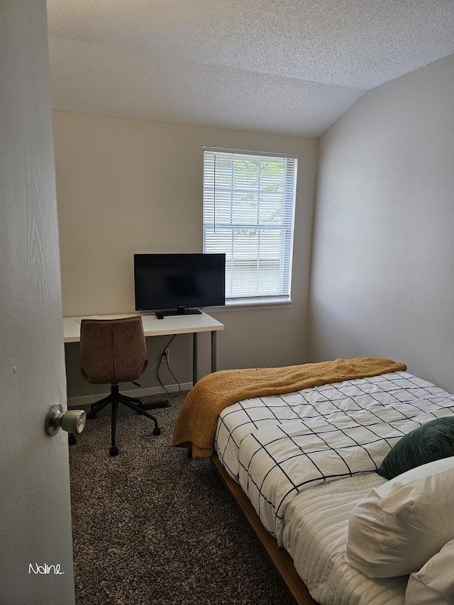 1166 Pomona Dr, Champaign, IL 61822 - carpeted bedroom with a desk and a textured ceiling