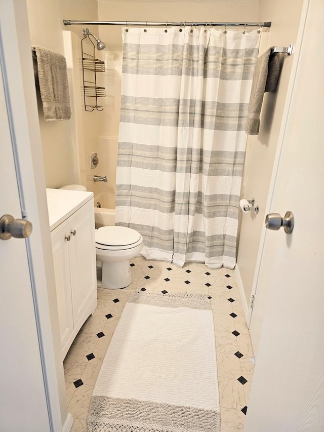 1166 Pomona Dr, Champaign, IL 61822 - bathroom featuring vanity and shower / tub combo with curtain