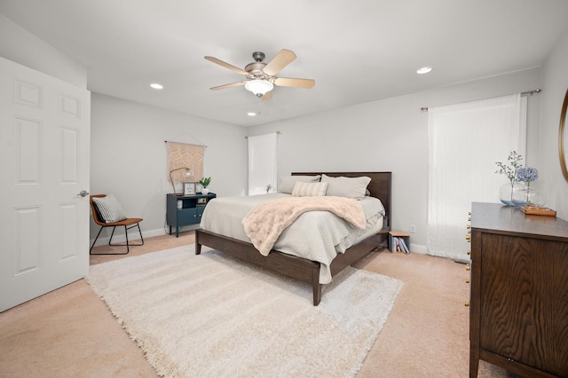 1826 Joseph Sixbury St, Sycamore, IL 60178 - bedroom with light carpet, recessed lighting, and a ceiling fan