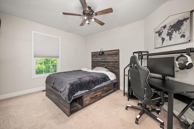 1826 Joseph Sixbury St, Sycamore, IL 60178 - bedroom with carpet flooring, a desk, and a ceiling fan