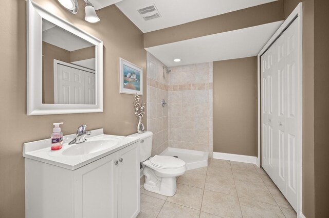 1826 Joseph Sixbury St, Sycamore, IL 60178 - full bath featuring vanity, a tile shower, and tile patterned floors