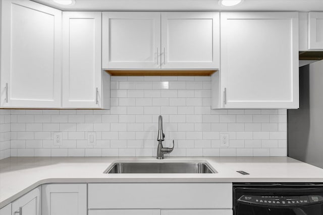 2553 Clayton Blvd Unit 2553, Champaign, IL 61822 - kitchen featuring dishwasher, white cabinets, light countertops, and decorative backsplash