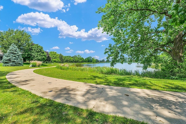 2553 Clayton Blvd Unit 2553, Champaign, IL 61822 - surrounding community featuring a water view and a lawn